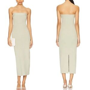 FREE PEOPLE free-est Ravena Sweater Maxi Dress in Lima Bean XS